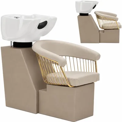 Zdjęcie produktu dla Myjnia myjka fryzjerska barberska Zoe do salonu fryzjerskiego barberskiego ruchoma ceramiczna misa armatura bateria słuchawka, Obraz wygenerowany przez AI