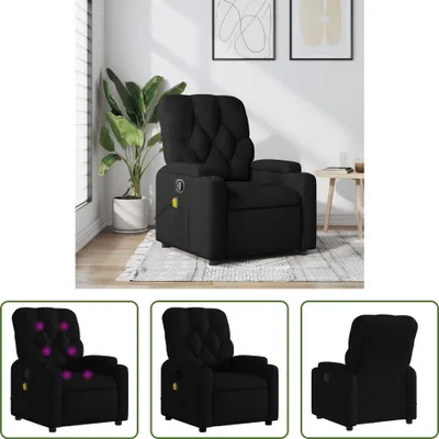 Produktbild von The Living Store Massagesessel Schwarz Stoff