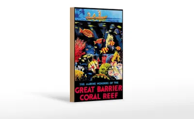 Produktbild von Holzschild Spruch 12x18cm creat barrier coral reef