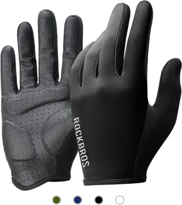 Immagine prodotto di Guanti da ciclismo ROCKBROS Road-to-Sky con touchscreen, a dita intere, traspiranti e antiscivolo, primavera/estate, da donna e da uomo, neri, taglia XL