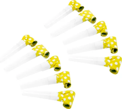 Produktbild von 10er Pack Ausziehbare Partytröten für Kinder