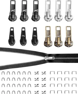 Image de Kit de réparation pour fermetures à glissière, 90 pièces, avec outil, pour sacs et tentes