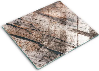 Produktbild von Abdeckung Glas - Küchenabdeckung - 60x52 cm - Abdeckplatte -Holzstruktur