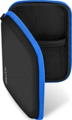 Produktbild von deleyCON Navi Tasche Navi Case Tasche für Navigationsgeräte - 4,3 Zoll & 5 Zoll (14,6x9,3x3,4cm) - Robust Stoßsicher 2 Innenfächer - Blau