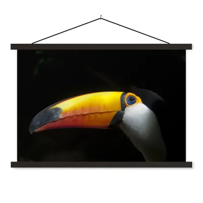 Produktbild von MuchoWow® Textilposter Tukan - Vogel - Schnabel 150x100 cm mit schwarzem Rahmen - Schlafzimmer