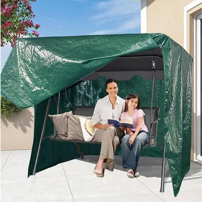 Immagine prodotto di RICHIE Copertura per altalena da giardino a 3 posti 215x150x150cm impermeabile verde