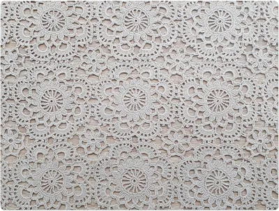Produktbild von Spitzenartige Blumen – Bodenschutzmatte – Stuhlunterlage 120x90 cm – Rutschfest – Hartbodenmatte