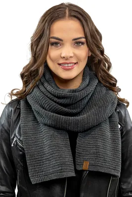Image de Vivisence ladies winter scarf warm and cosy neck cover for winter and autumn warm thick scarf, classic winter scarf for women,  EU, dark grey, one size fits all