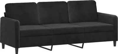 Produktbild von vidaXL 3-Sitzer-Sofa Schwarz 180 cm Samt