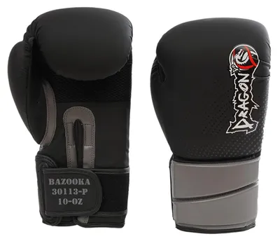 Image de Gants de boxe Muay Thai et kickboxing Bazooka, pour hommes et femmes, gants de frappe pour sac de frappe, gants de kickboxing et MMA, pour l'entraînement en combat, couleur noire. Tailles disponibles : adulte 8, 10, 12, 14, 16 oz. Gants de boxe Muay Thai (8 oz)