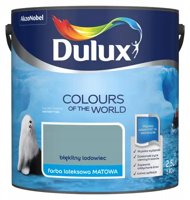 Produktbild von Latex-Wandfarbe innen matt Gletscherblau 2,5L, hohe Deckkraft, scheuerbeständig
