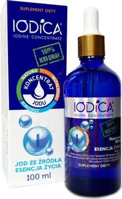 Obrázok produktu pre IODICA Prírodný jódový koncentrát 100 ml sklenená fľaša + pipeta