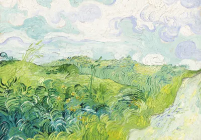 Immagine prodotto di Poster 100x70 cm Campi di grano verde, Van Gogh Vintage per il salotto