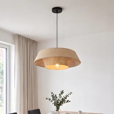 Produktbild von MinteVolt Hängelampe Raffia Ø50cm – Pendelleuchte für Esstisch, Wohnzimmer, Boho