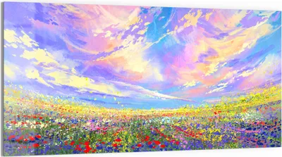 Produktbild von DEQORI Glasbild Echtglas 100x50 cm 'Himmelsfarbenspiel' Wandbild Bild modern Deko