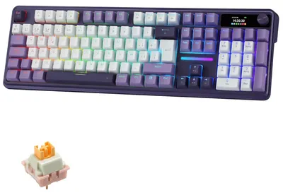 Productafbeelding van Draadloos Gasket Toetsenbord met QWERTY ES Layout en TFT-display