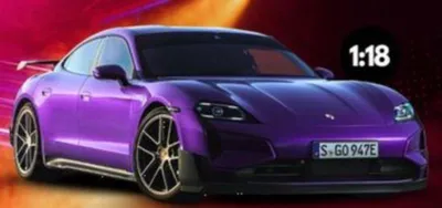 Image de GT Spirit 1:18 PORSCHE TAYCAN TURBO GT VIOLET CIEL MÉTALLISÉ 2023