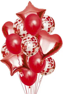 Produktbild von Eurowrap - Weihnachten - Ballons 14er-Pack SG22371 (Einheitsgröße) (Rot)