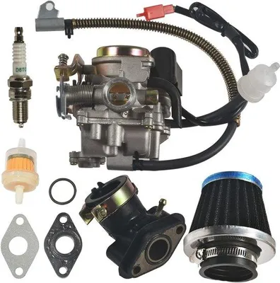 Obrázek produktu pro Karburátor pro čtyřtaktní motocykl GY6 o objemu 50 ccm, vysoký výkon, 139 QMB, karburátor pro skútry o objemu 50 ccm, hliník, černý, kompatibilní s modelem PD18J