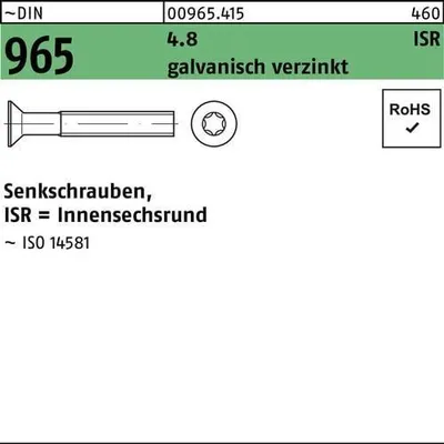Produktbild von Reyher  Senkschrauben DIN 965 4.8 M 3x5 -T vz 009654150030005 (2000 Stück)