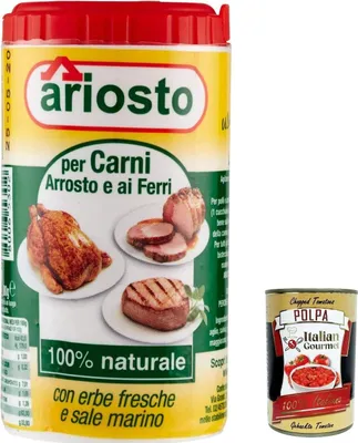 Produktbild von 12x Ariosto Gewürz für gebratenes und gegrilltes Fleisch, 80g + Italian Gourmet Polpa 400g