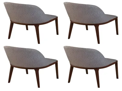 Produktbild von Exklusive Küchenstühle DEsigner Stuhl-Set Stoffstühle Küchenstühle
