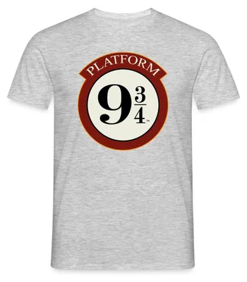 Produktbild von Spreadshirt Harry Potter Platform 9 3/4 Männer T-Shirt, L, Grau meliert
