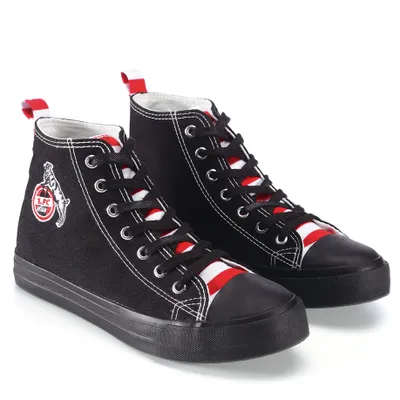 Produktbild von 1. FC Köln Leinenschuhe schwarz mit Ringel  Gr. 39