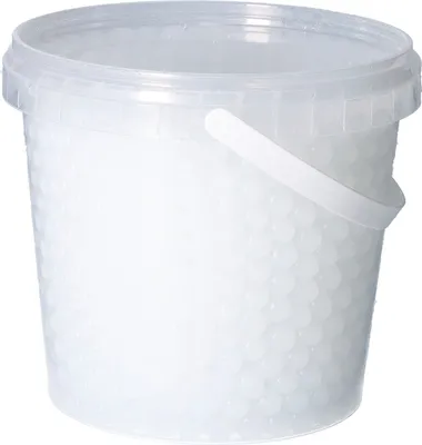 Produktbild von trendfinding 1 Liter Eimer Aqualinos Hydroperlen, Größe 0,8 bis 1,2 cm, Weiß