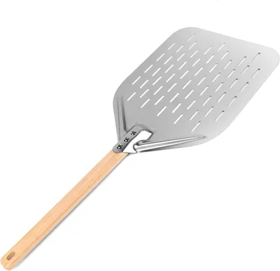 Imagen del producto de Pala para pizza - 40 x 30 cm - Madera - Antideslizante - Acero inoxidable - Desmontable