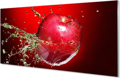 Produktbild von Glasbilder 140x70 Wandkunst Apple-Tropfen