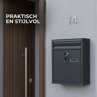 Image de ParcelXL Boîte aux lettres - Boîte aux lettres murale compacte - Noire