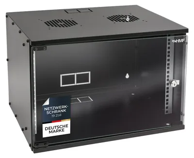 Serverschrank 19 Zoll unmontiert HMF 65700 7 HE Schwarz