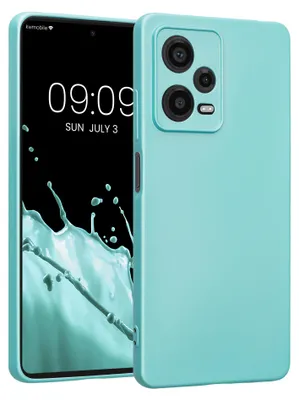 Produktbild von kwmobile Handyhülle für Xiaomi Redmi Note 12 Pro 5G Hülle - weiche Silikon Case metallisch schimmernd - Schutzhülle Cover - Metallic Mintgrün