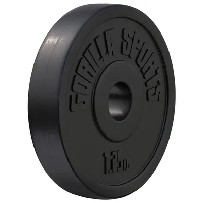 Produktbild von GORILLA SPORTS® Hantelscheiben - 1,25kg Gewichte, 30mm Bohrung, aus Kunststoff - Gewichtsscheiben, Hantelscheiben-Set, Hanteln