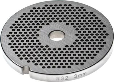 Produktbild von vhbw Lochscheibe Gr. 32 kompatibel mit Caso Fleischwolf - Lochdurchmesser 3mm, 13,4mm Bohrung, Edelstahl