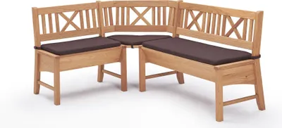 Produktbild von Eckbank Deborah aus Massivholz 177 x 224 x 87 Küchenbank massiv Buche lackiert/Dunkelbraun 12147-177224-braun