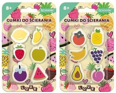 Immagine prodotto di Gumki do ścierania owoce 6 sztuk