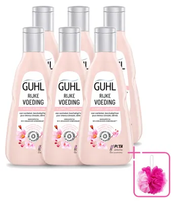 Obrázok produktu pre 6 x Šampon Guhl Rijke Voeding – pre suché vlasy – 250 ml – výhodný balík – 6 kusov