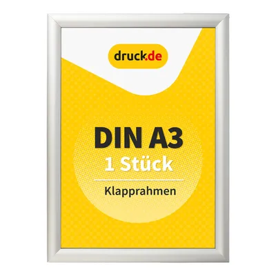 Image de Cadre pliable DIN A3 - 1 pièce - pour affiches, panneaux indicateurs, publicité - cadre en aluminium avec profil de 2,5 cm - adapté au montage mural