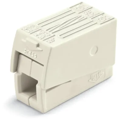 Produktbild von Wago Leuchtenklemme 0,5-2,5mm², 3-polig, weiß, Packung mit 100 Stk.