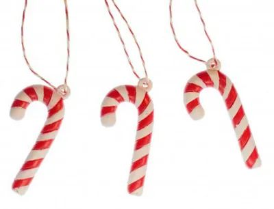 Produktbild von 3 Stück Zuckerstange Weihnachtsbaumanhänger Xmas Baumschmuck Weihnachten