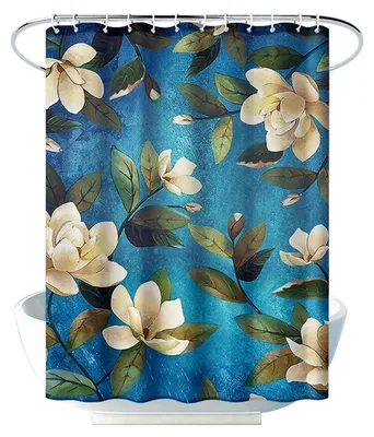 Obrázek produktu pro Omgoods - Závěs do sprchy s květinovým vzorem, 120 x 180 cm