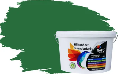 Produktbild von RyFo Colors Silikonharz Fassadenfarbe Lotuseffekt Trend Wemmsgrün 10l  - bunte Fassadenfarbe, weitere Grün Farbtöne und Größen erhältlich, Deckkraft Klasse 1