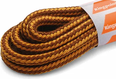 Produktbild von RINGELSPITZ - Kordel Schnürsenkel – Robust und Stilvoll für Jeden Tag - 120 cm, gelb/braun