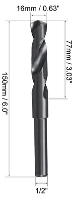 Produktbild von 150mm lang 1/2" Zylinderschaft mit geradem Schaft 16mm HSS 6542 Schwarz