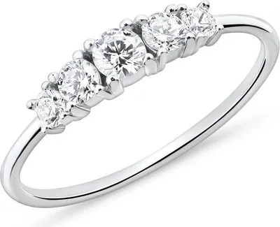 Produktbild von Zirkoniabesetzter Ring für Damen aus 925er Silber (Größe: 52mm)