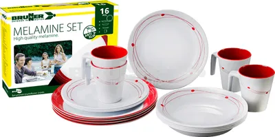 Immagine prodotto di Brunner 0830160N.C8A, rosso, bianco, melamina, 4 persone, 4 ciotole, 4 pezzi, 300 ml