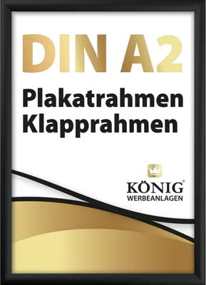 A product image for a poster frame, featuring text and a logo.