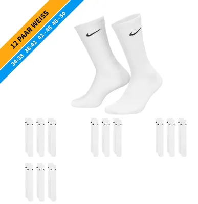 Produktbild von NIKE Socken - Farbe: 12 Paar Weiß Tennis Socken - Größe: 38-42